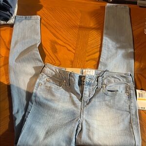 Celebrity pink Blue Straight Leg Jeans stretch